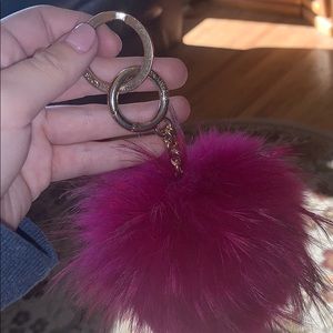 Michael Kors Fur PomPom Keychain